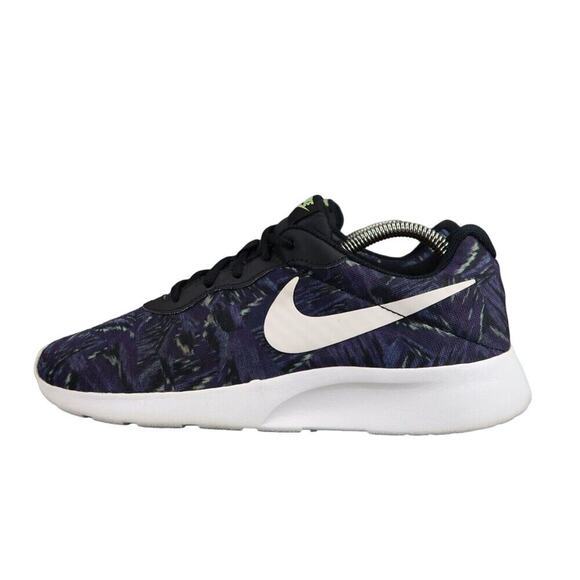 Nike Shoes Womens 8.5 Sneakers Tanjun Print Athletic Trainer Casual Running Blue - Picture 4 of 12